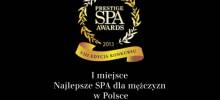 I nagroda w kategorii NALEPSZE SPA DLA MĘŻCZYZN 2013 w konkursie SPA Prestige Award 2013