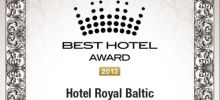 royalbaltic - II nagroda w kategorii NAJLEPSZE SPA 2013 w konkursie Best Hotel Award 2013