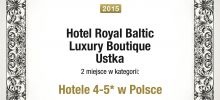 royalbaltic - II nagroda w kategorii HOTELE 4-5* W POLSCE w konkursie Best Hotel Avard 2015